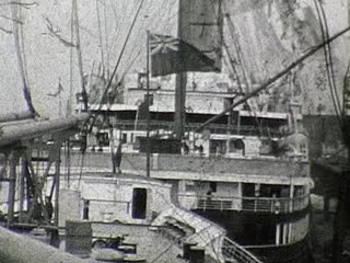 Berengaria from the bow of the Bremen - Home Movie Clips